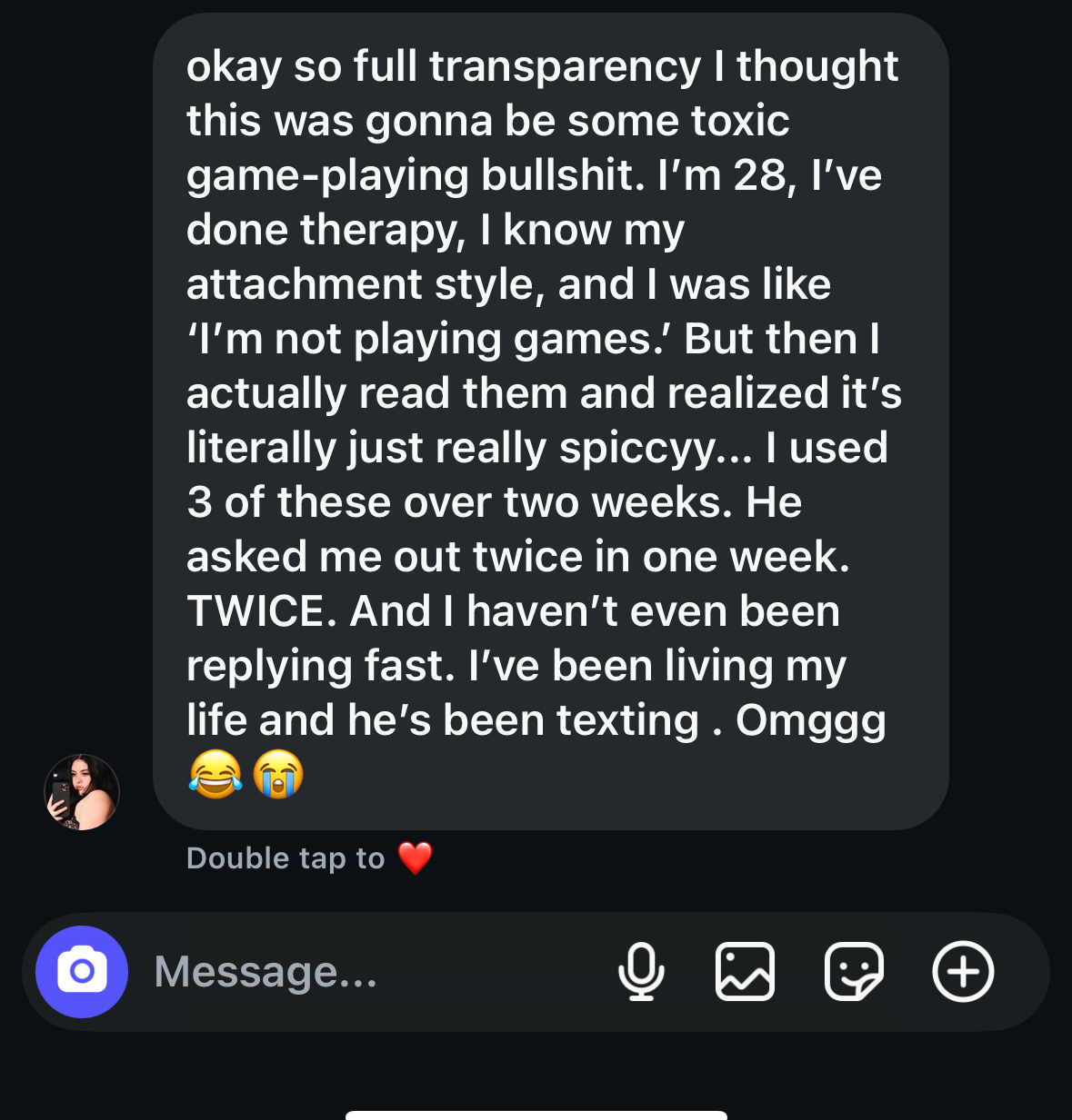 Community message screenshot